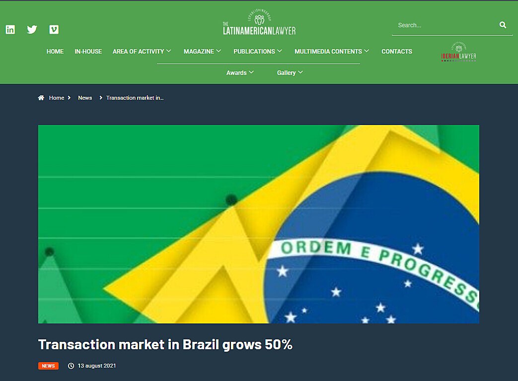 Transaction market in Brazil grows 50%